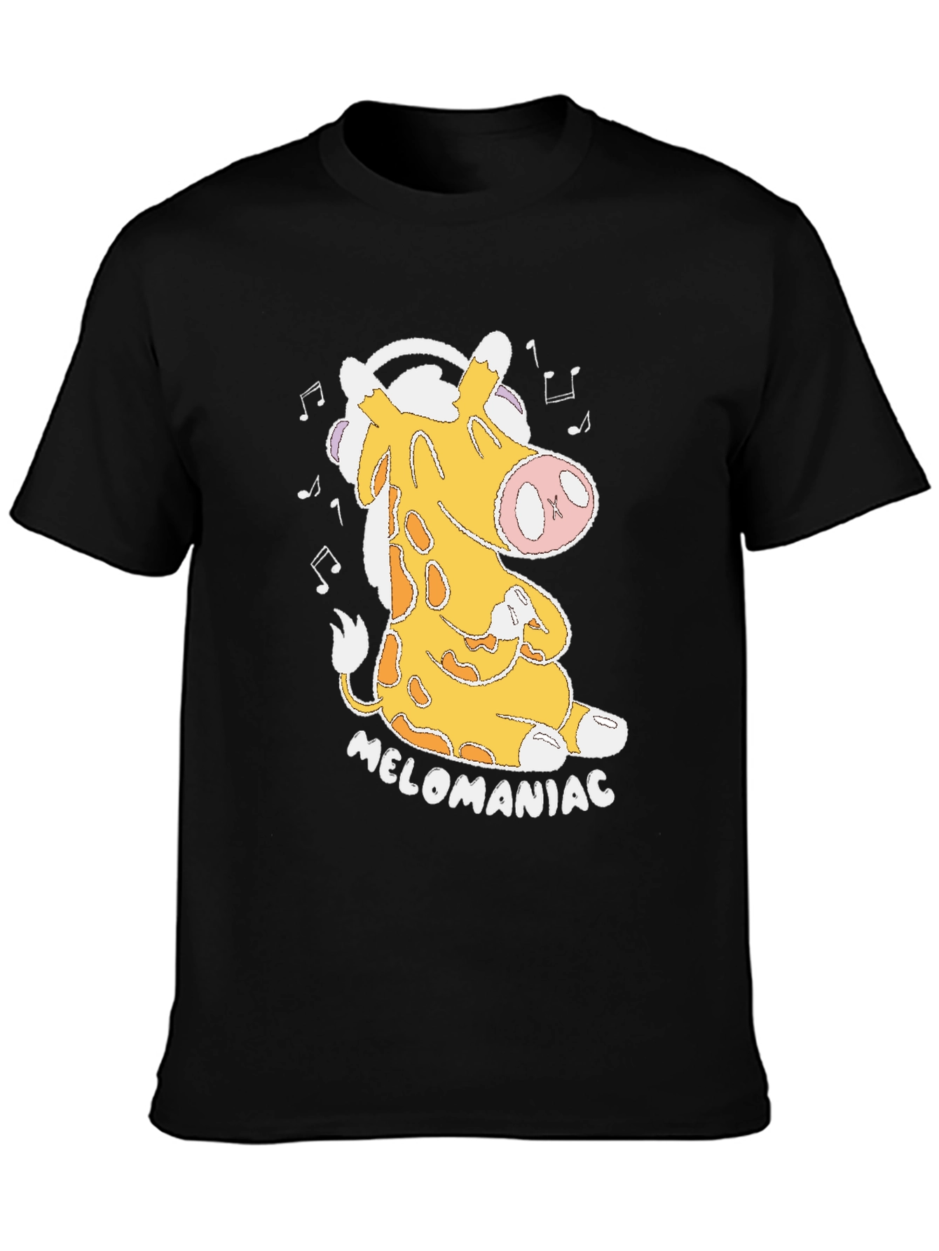 Melomaniac Giraffe Black T-Shirt