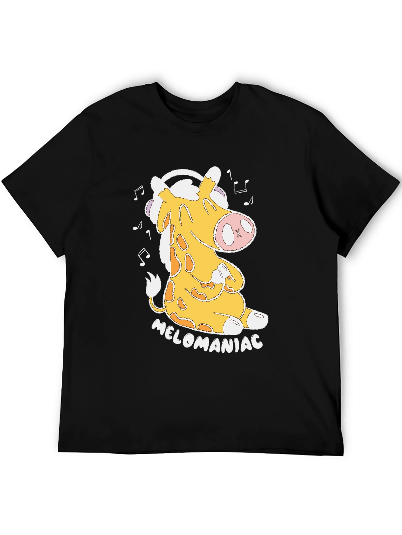 Melomaniac Giraffe Black T-Shirt