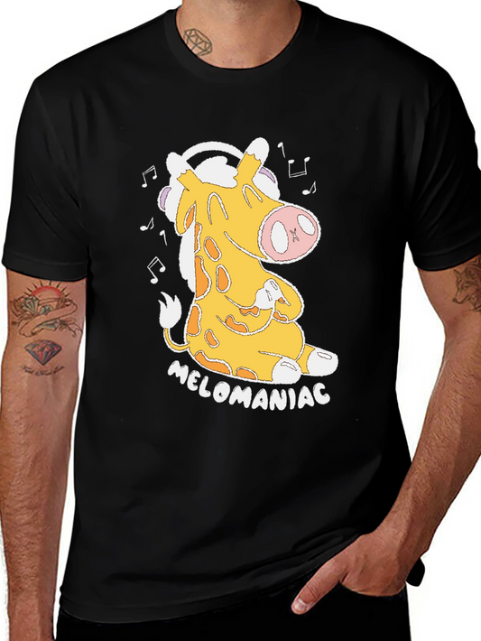 Melomaniac Giraffe Black T-Shirt
