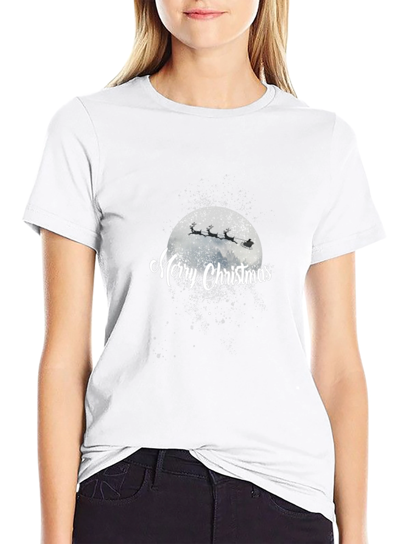 Merry Christmas Santa Moon T-Shirt