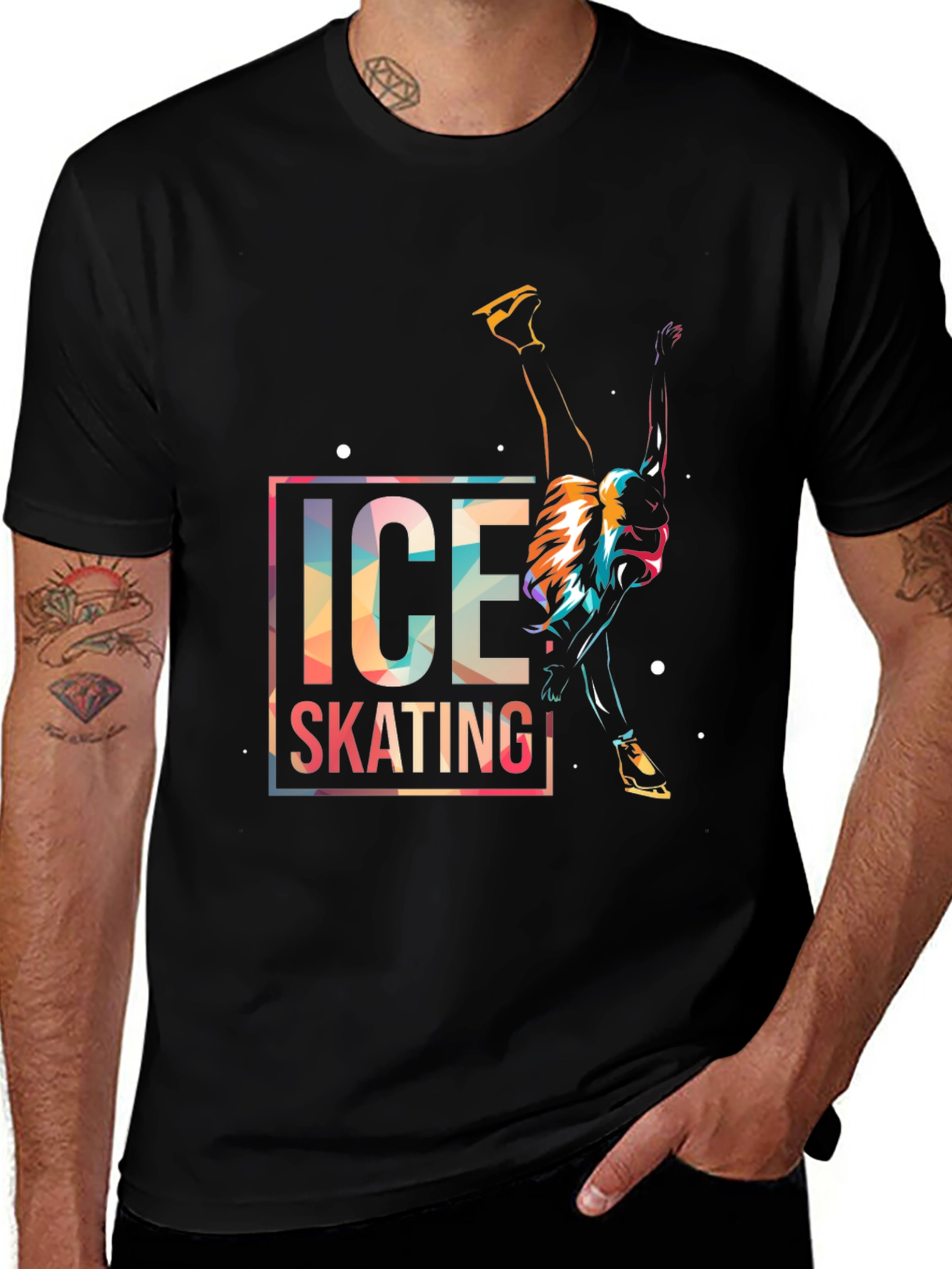 Ice Skating Graphic Tee - Cool Design