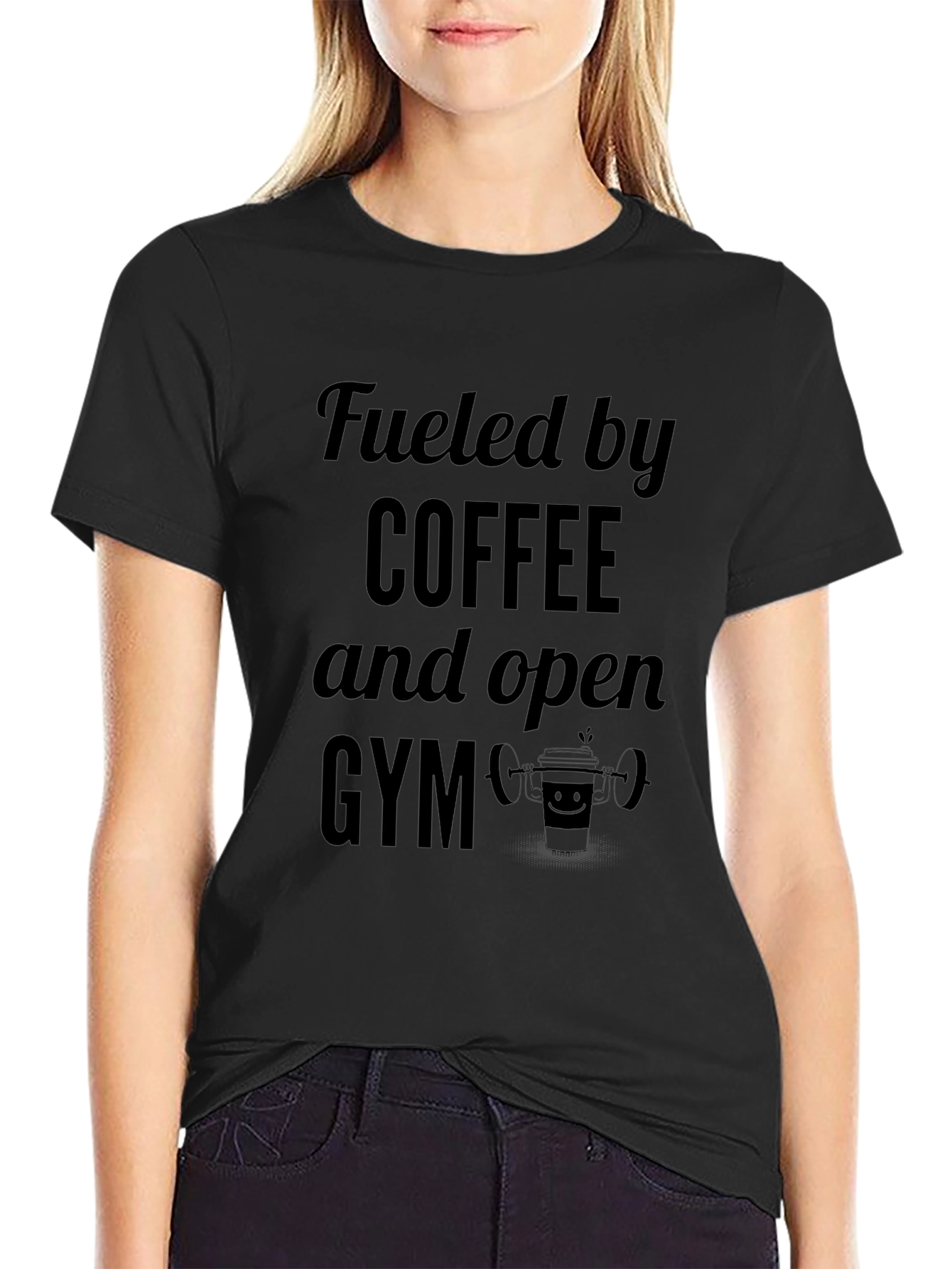 Fueled by Coffee and Open Gym Black T-Shirt