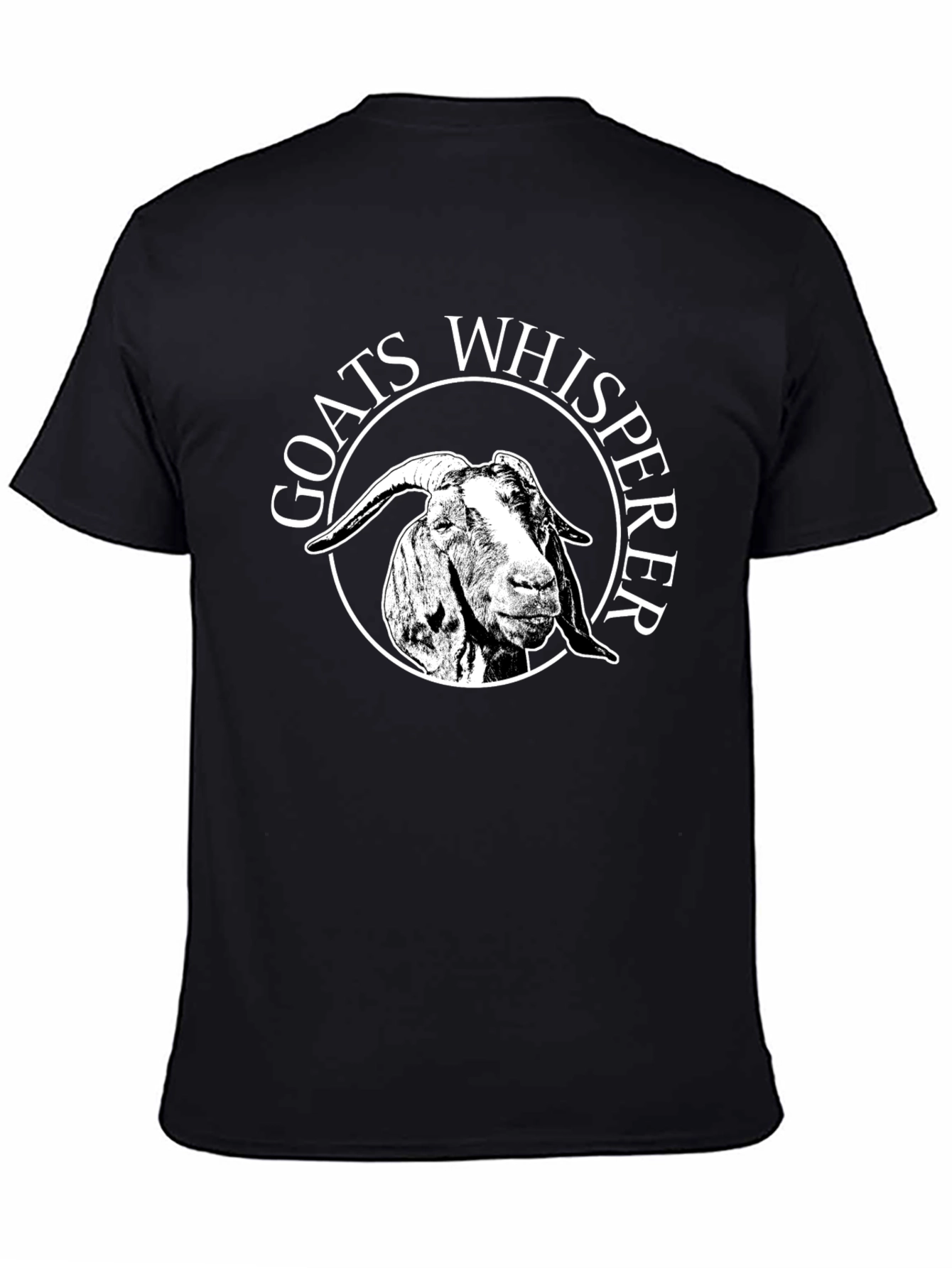 Goats Whisperer Graphic Tee - Black Cotton Casual T-Shirt