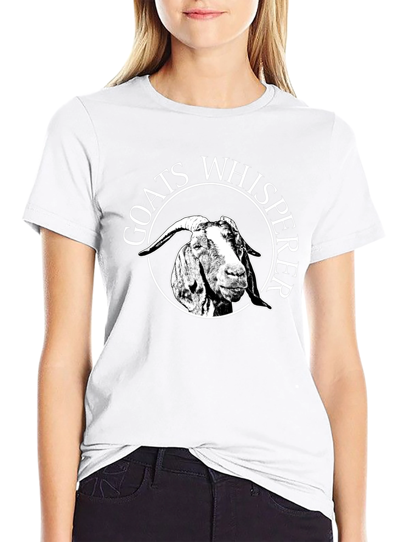 Goats Whisperer Graphic Tee - Black Cotton Casual T-Shirt