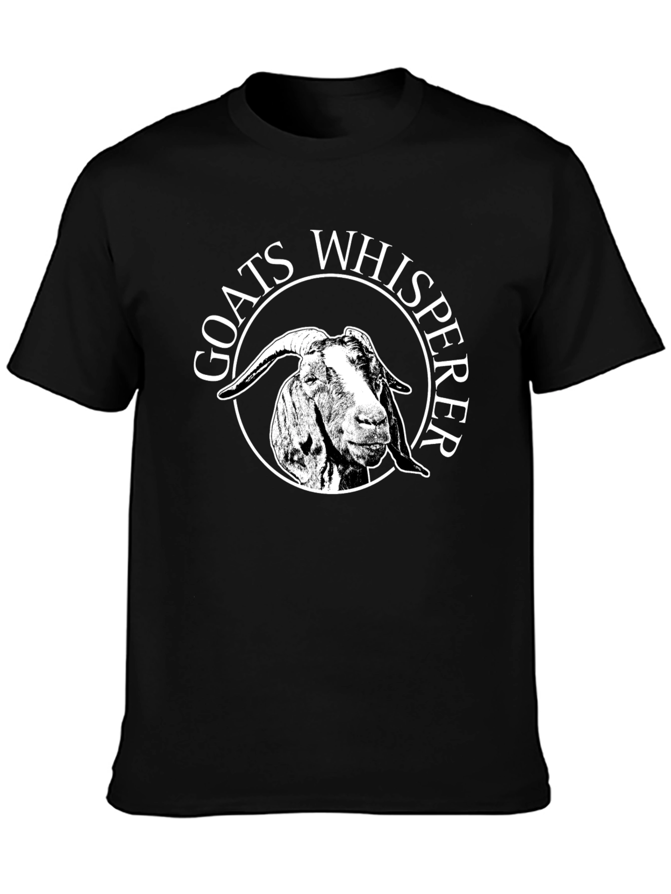 Goats Whisperer Graphic Tee - Black Cotton Casual T-Shirt