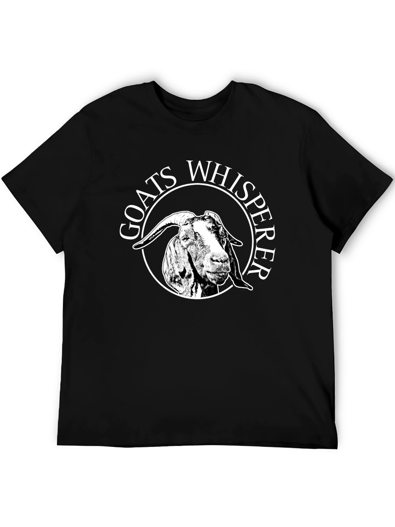 Goats Whisperer Graphic Tee - Black Cotton Casual T-Shirt