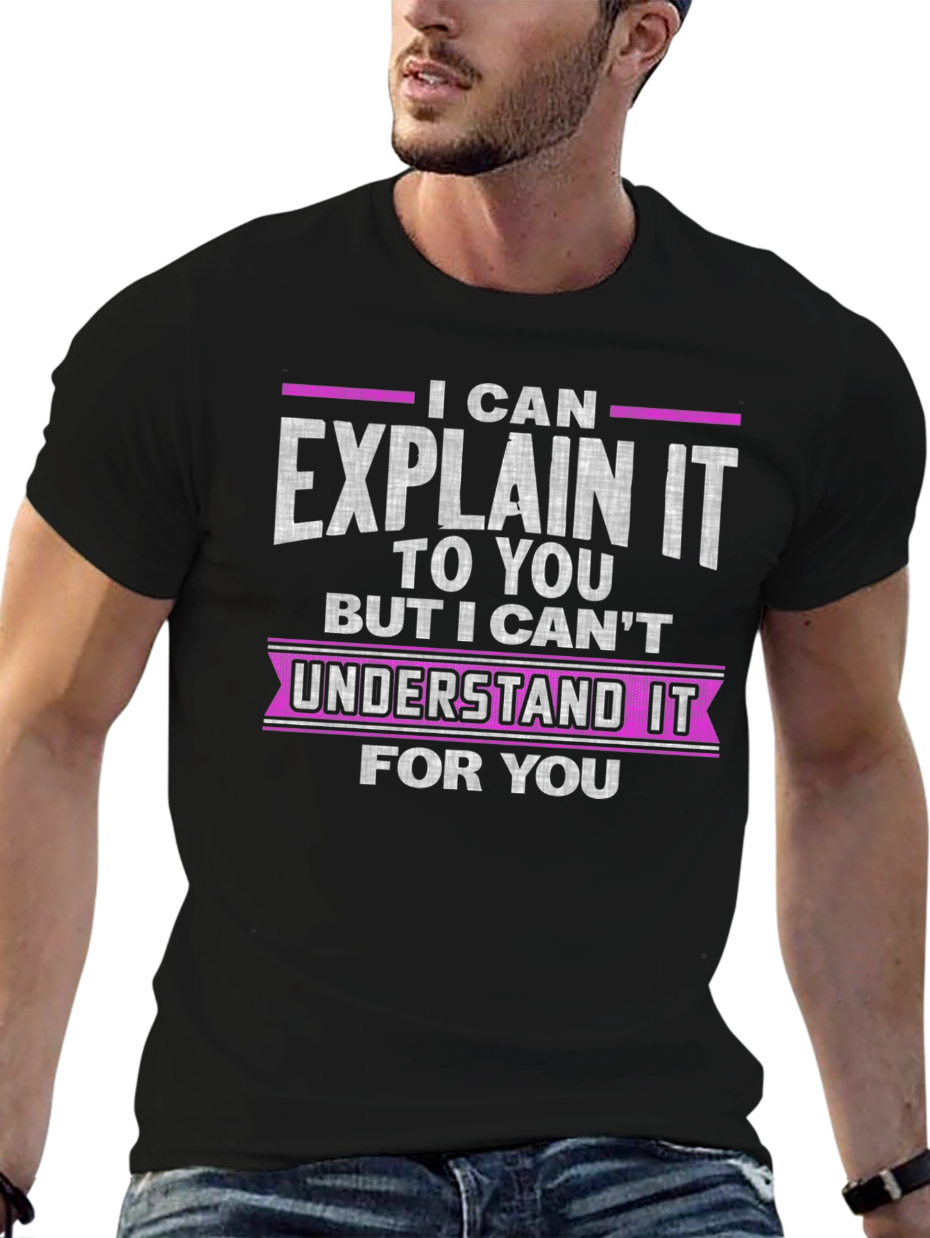 I Can Explain It Black Cotton T-Shirt