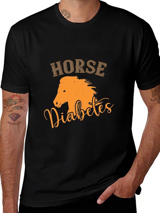 Horse Diabetes Graphic Tee - Funny Animal Lover T-Shirt