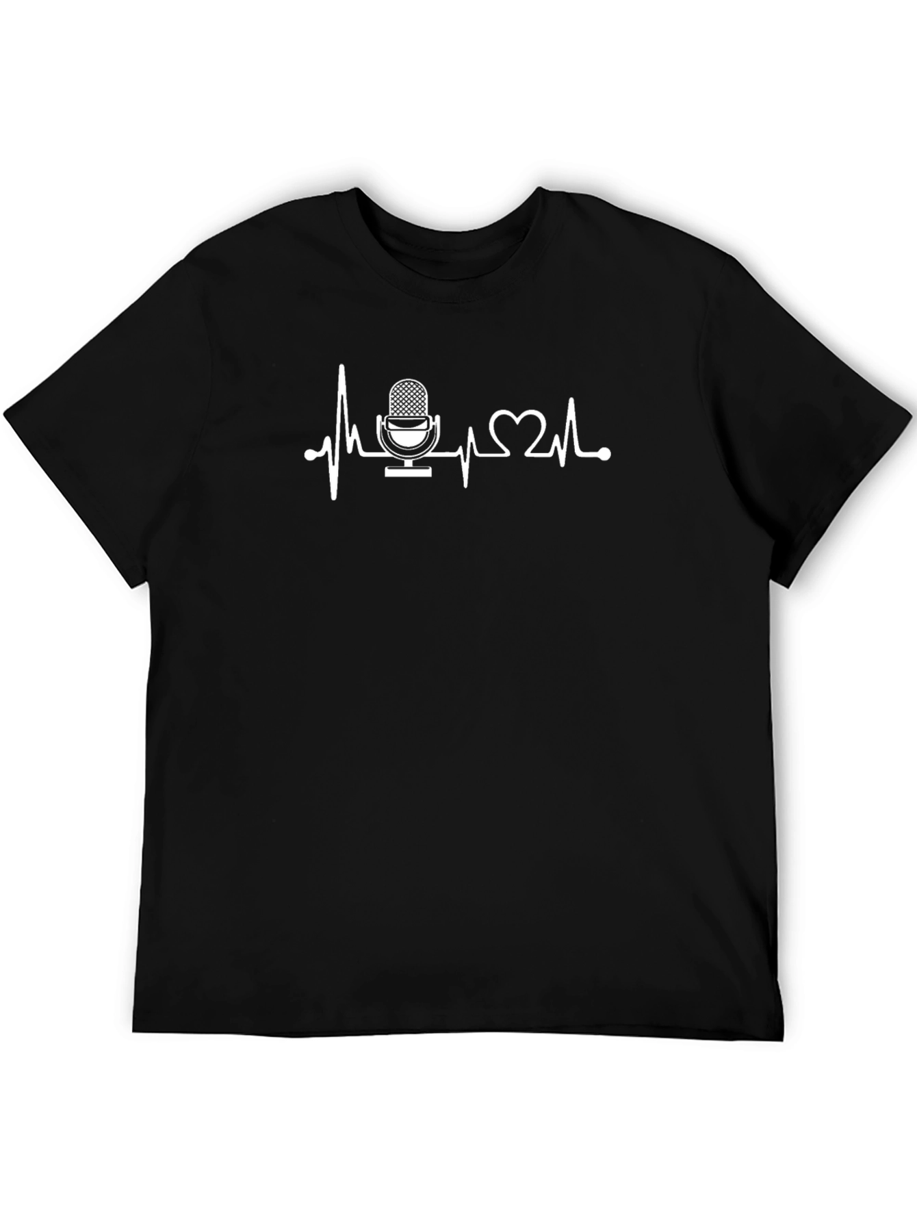 Podcast Heartbeat Graphic Tee - Black