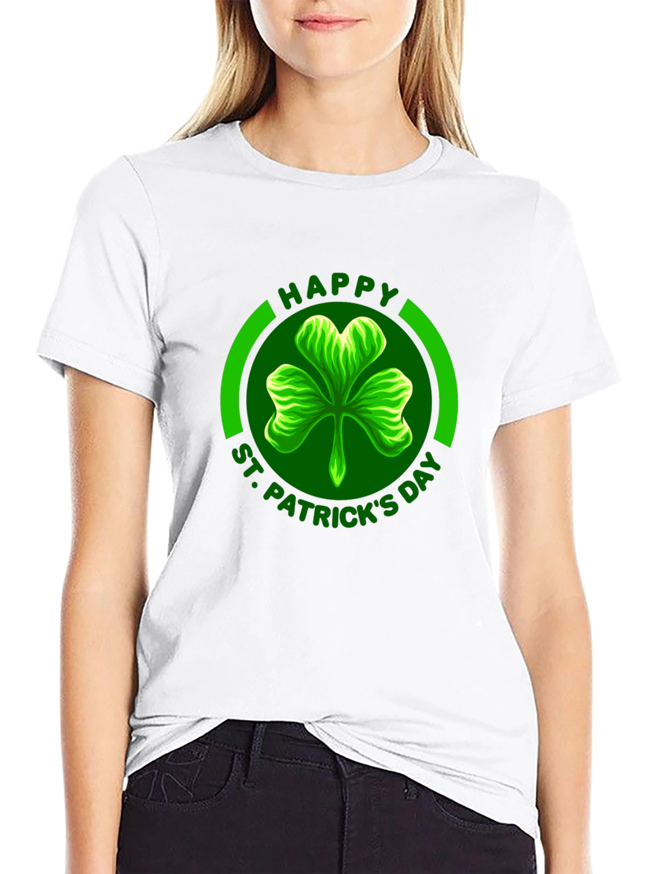 St. Patricks Day Clover Graphic Tee