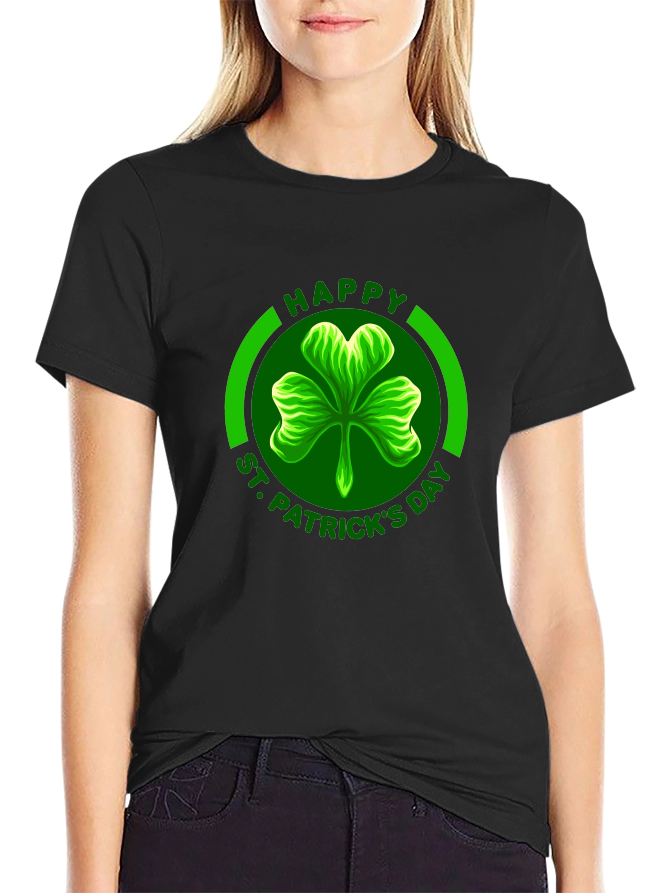 St. Patricks Day Clover Graphic Tee
