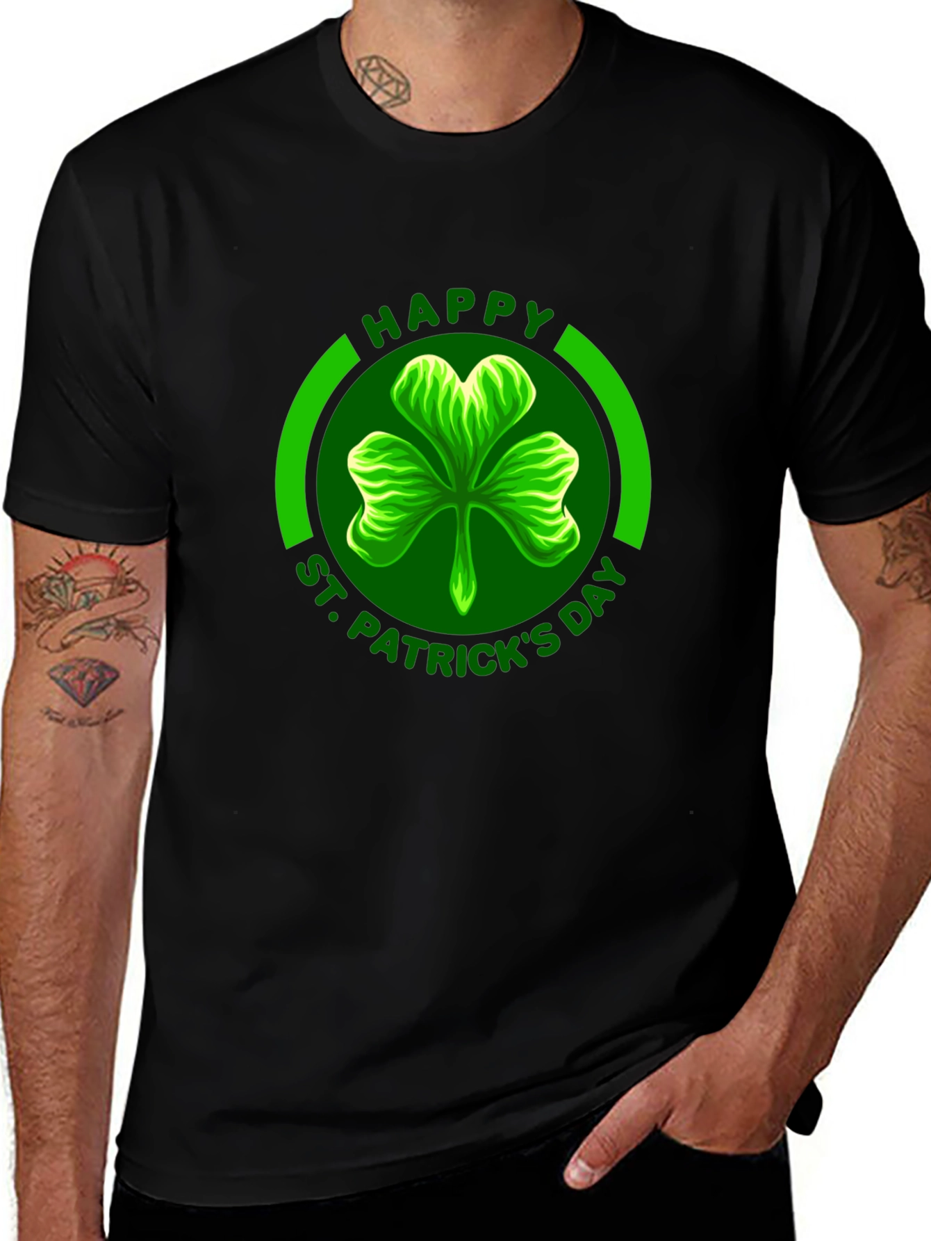 St. Patricks Day Clover Graphic Tee