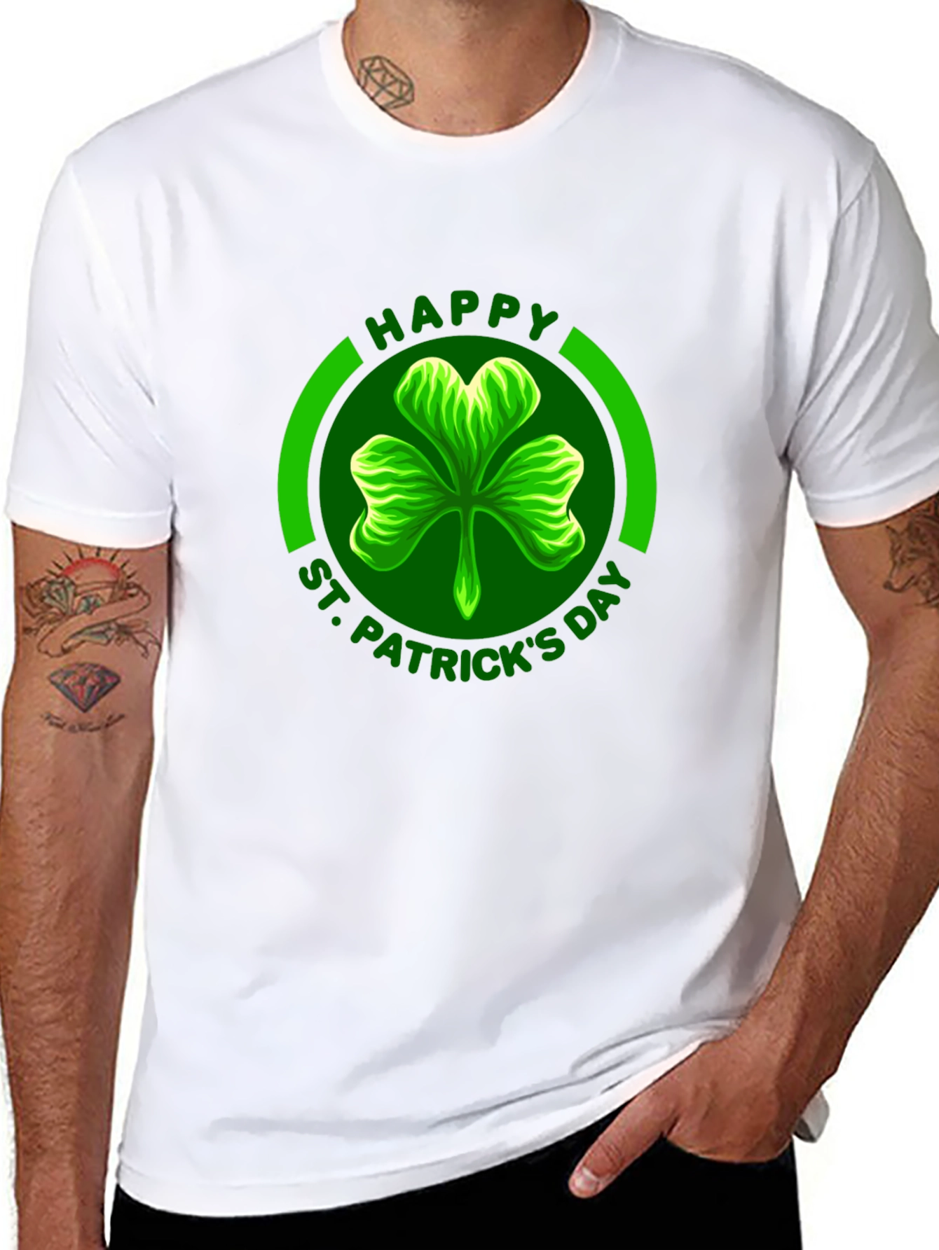 St. Patricks Day Clover Graphic Tee