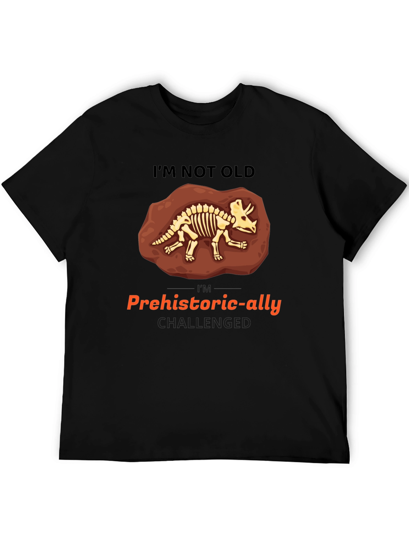 Prehistoric-ally Challenged Triceratops Skeleton T-Shirt