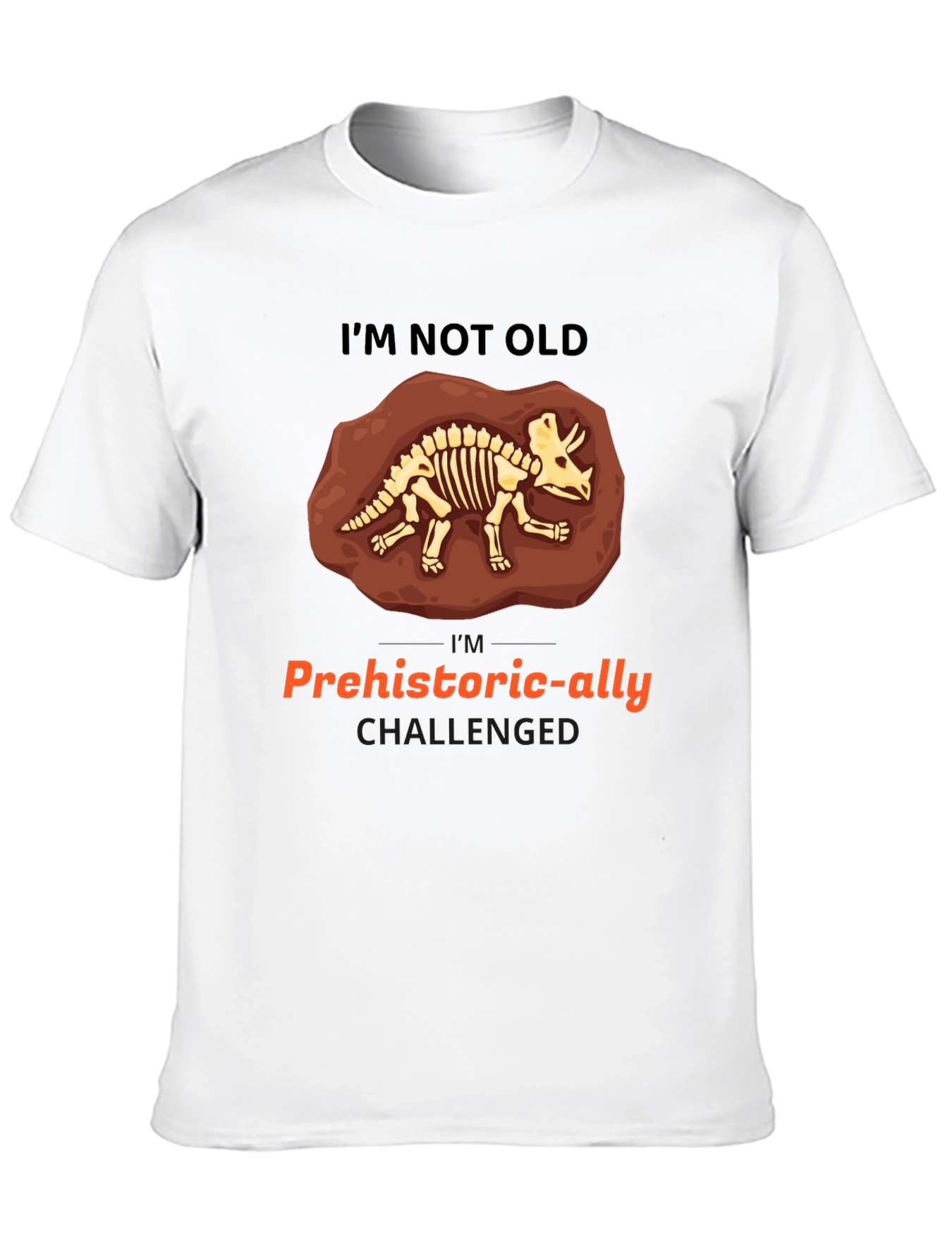 Prehistoric-ally Challenged Triceratops Skeleton T-Shirt