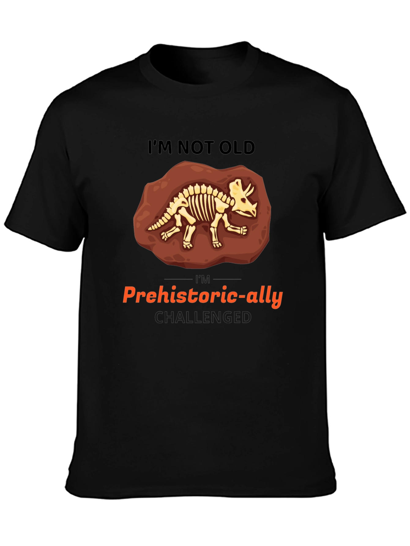 Prehistoric-ally Challenged Triceratops Skeleton T-Shirt