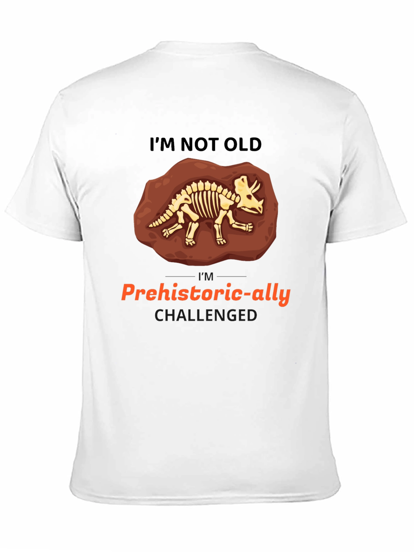 Prehistoric-ally Challenged Triceratops Skeleton T-Shirt