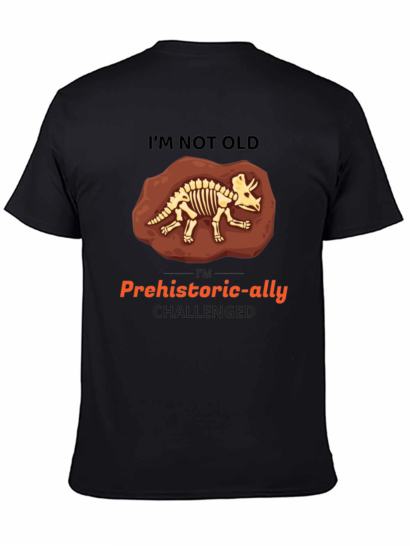 Prehistoric-ally Challenged Triceratops Skeleton T-Shirt