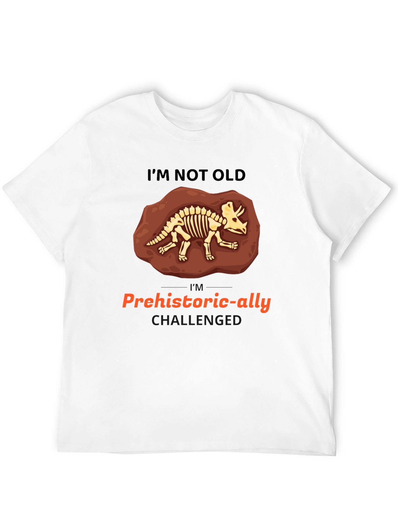 Prehistoric-ally Challenged Triceratops Skeleton T-Shirt
