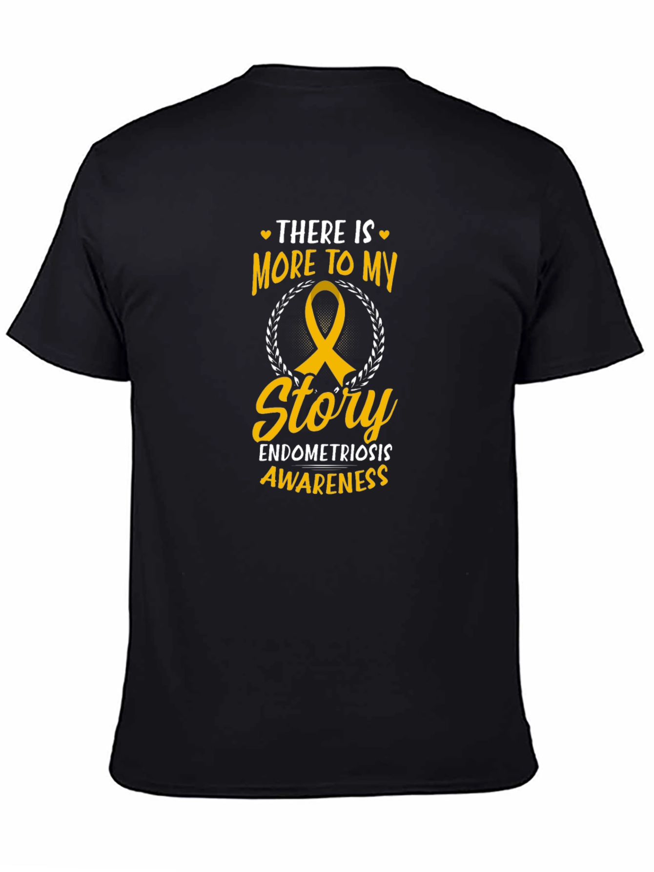 Endometriosis Awareness T-Shirt Ribbon Black