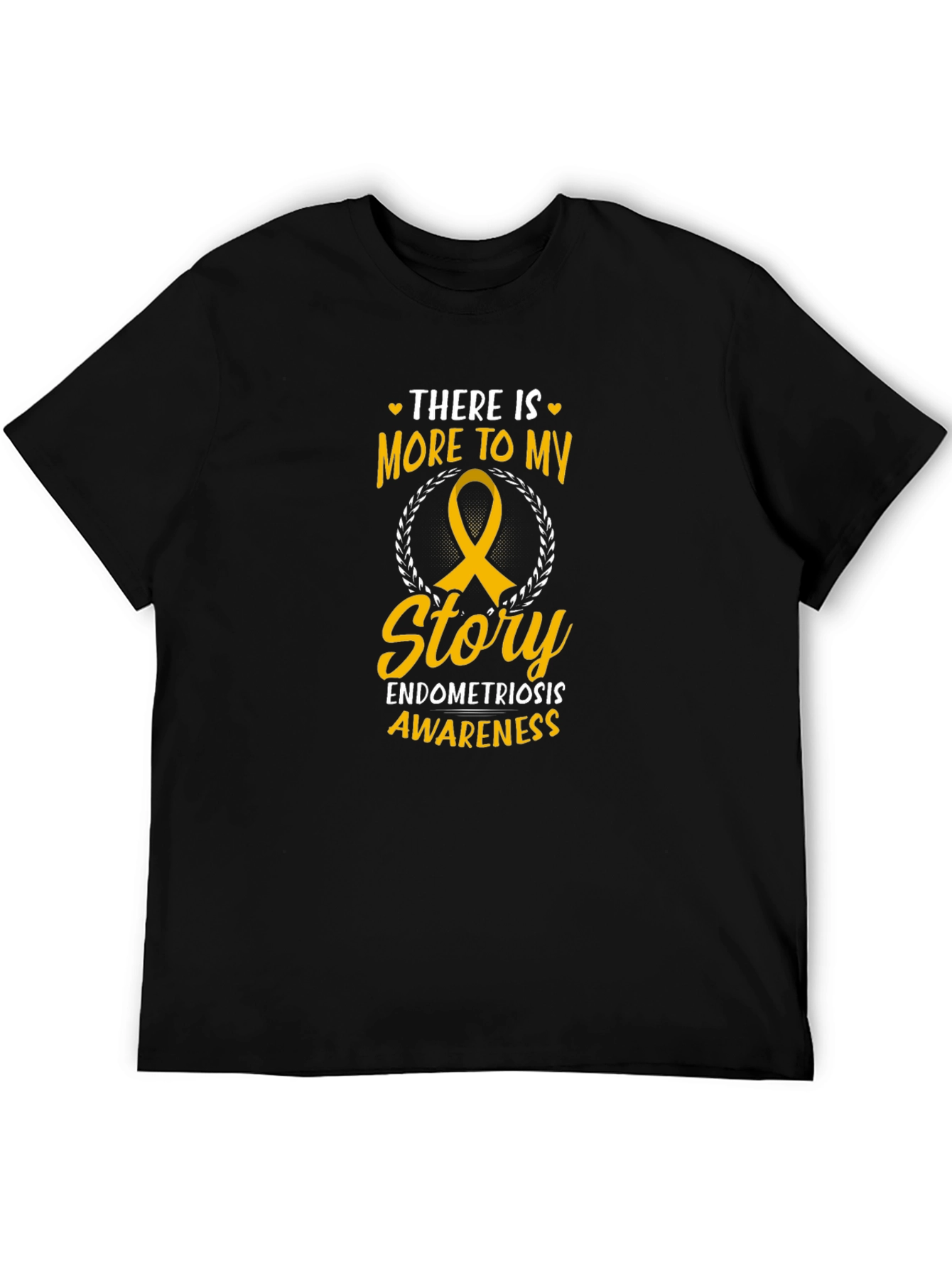 Endometriosis Awareness T-Shirt Ribbon Black