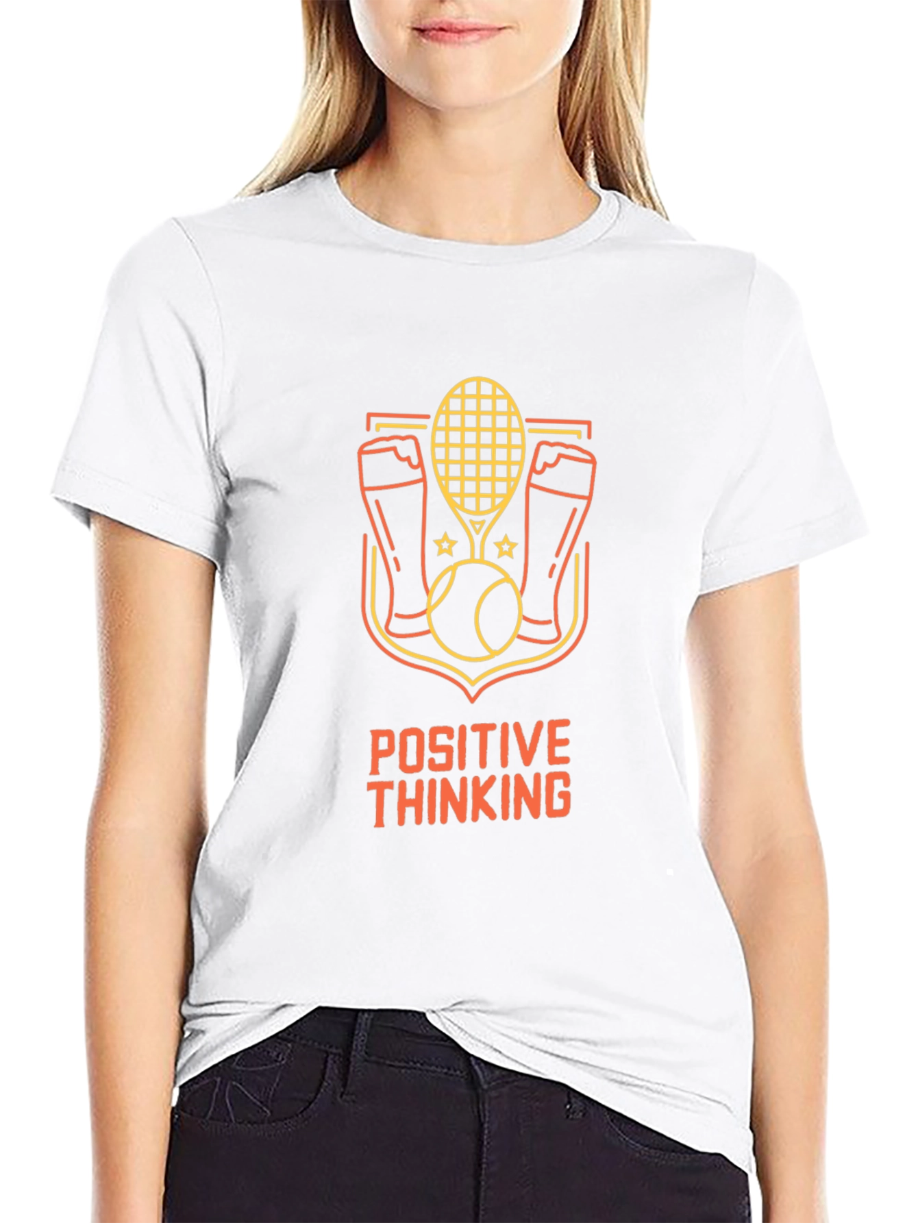 Positive Thinking Tennis & Beer T-Shirt