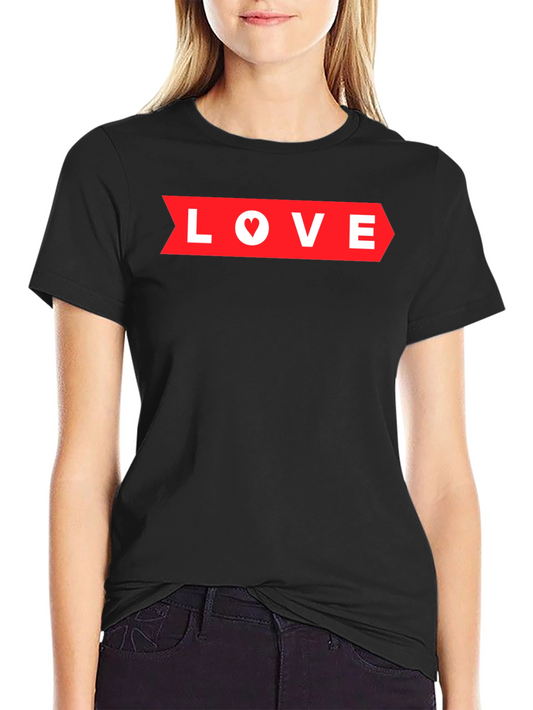 Love Arrow Graphic Tee - Black Heart Detail