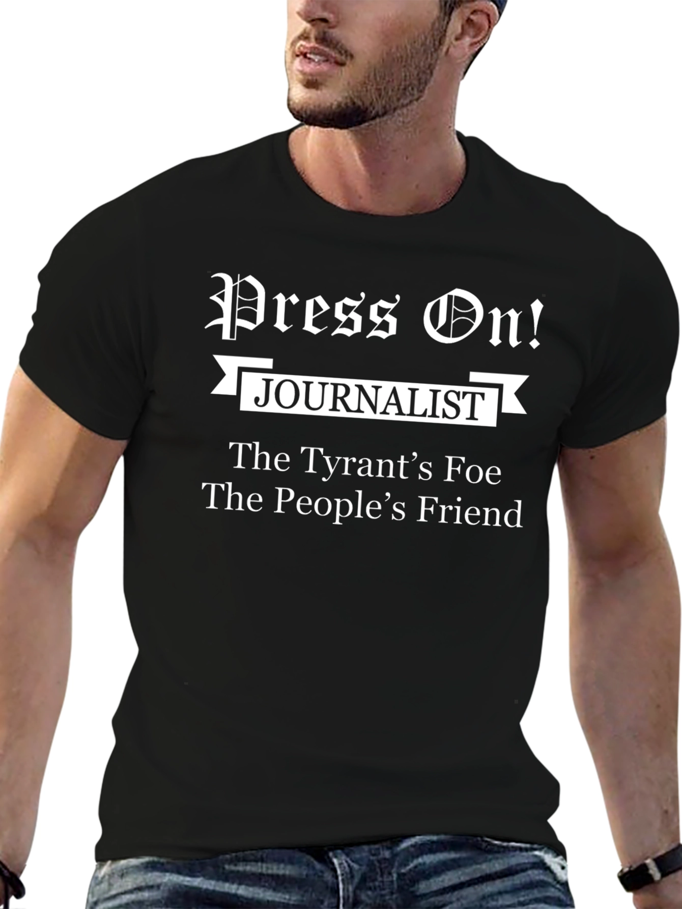 Press On! Journalist Graphic T-Shirt