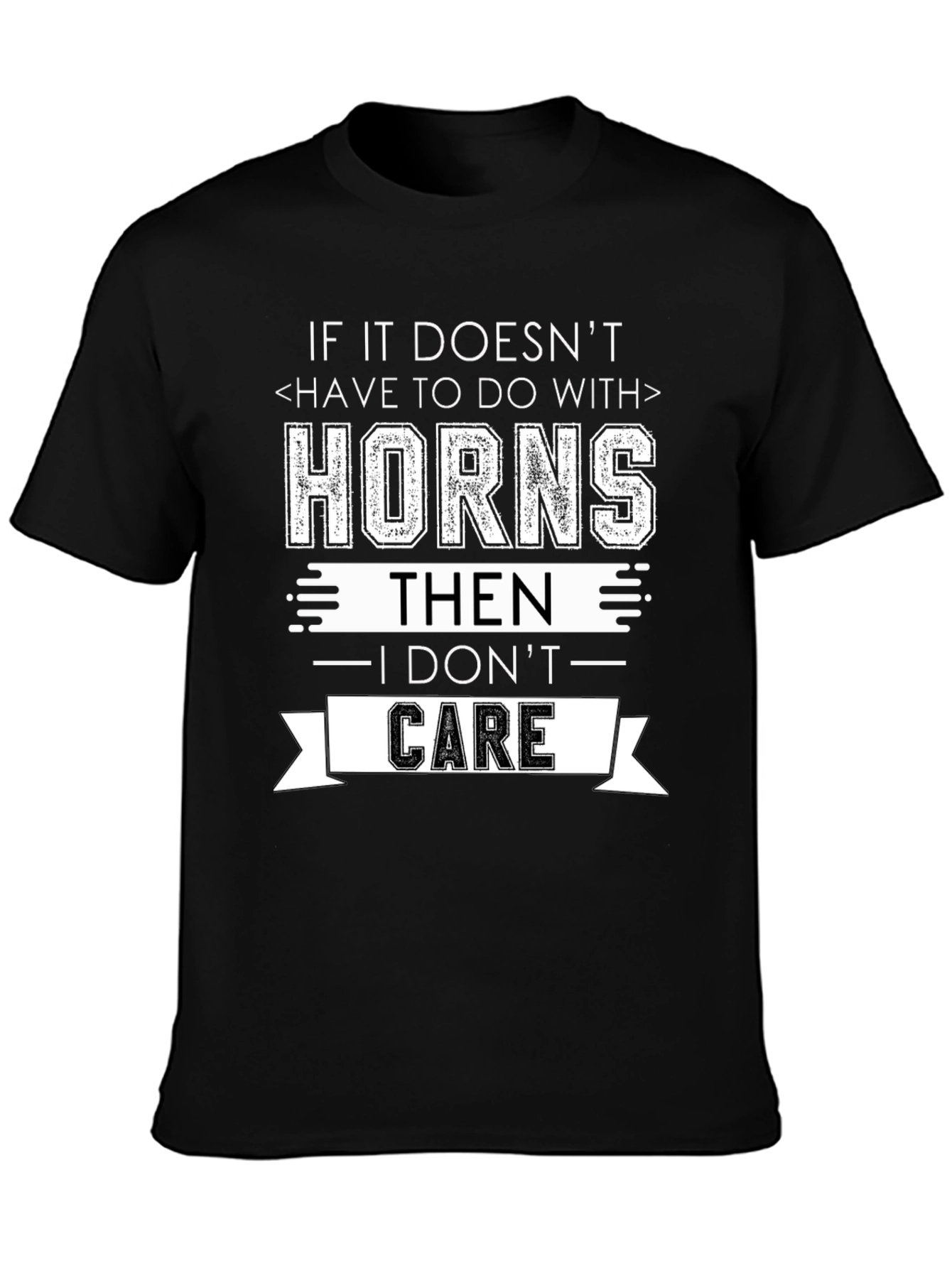 Horns Graphic T-Shirt - Funny Statement Tee