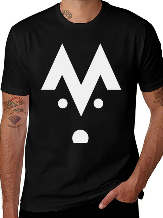 Abstract Graphic Tee - Black Cotton Blend