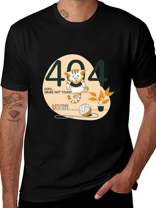 404 Error Cat Graphic T-Shirt