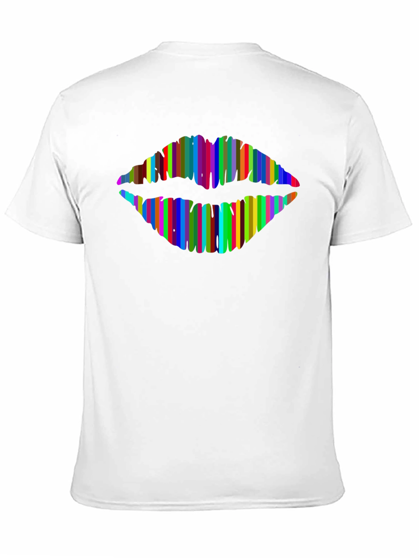 Rainbow Lips Graphic Tee - Mens Black T-Shirt