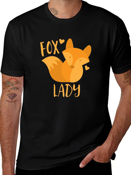 Fox Lady Graphic T-Shirt - Fun Animal Design