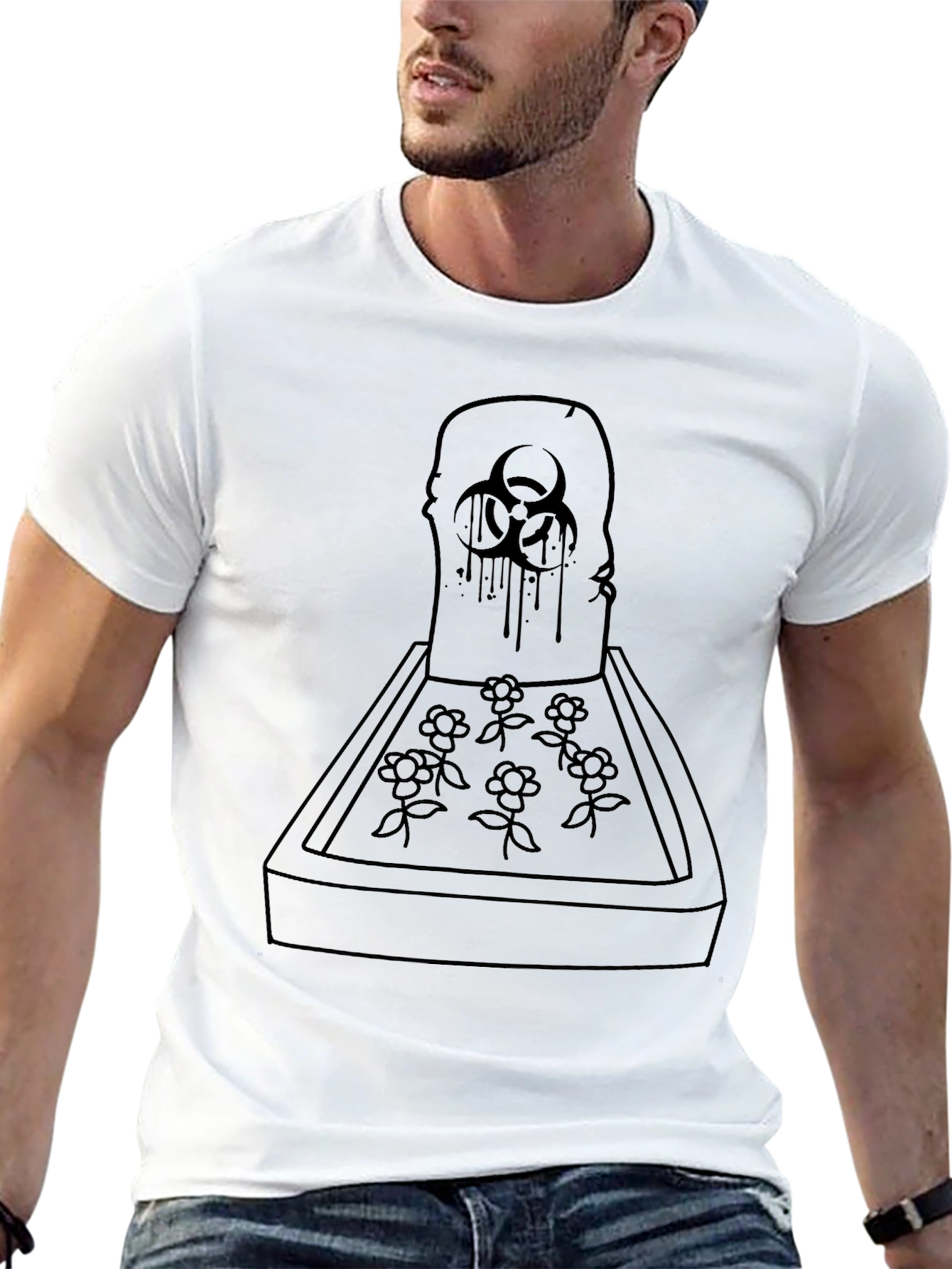 Biohazard Tombstone Graphic T-Shirt