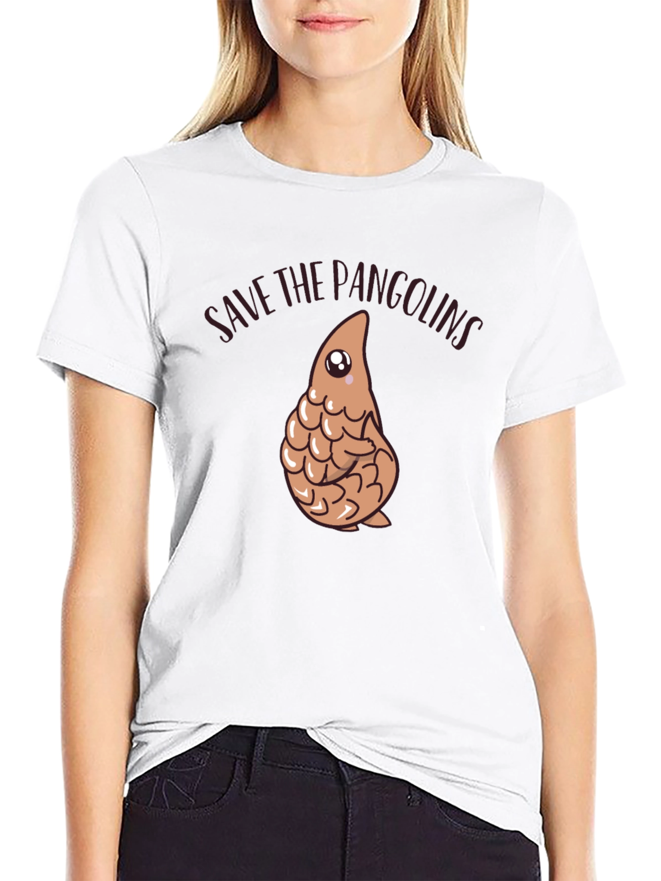 Save The Pangolins Black T-Shirt