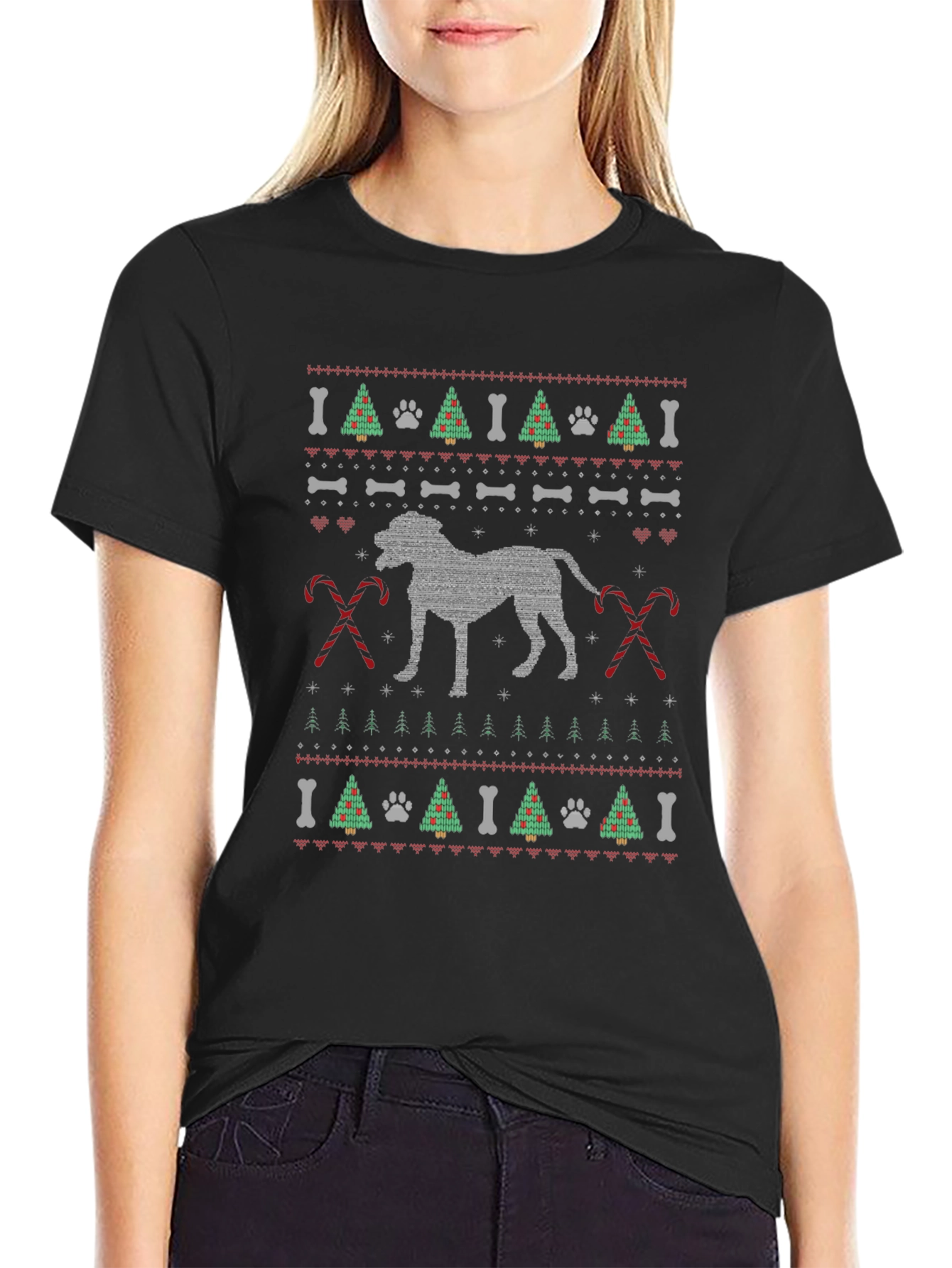 Dog Christmas Sweater T-Shirt Holiday Crewneck