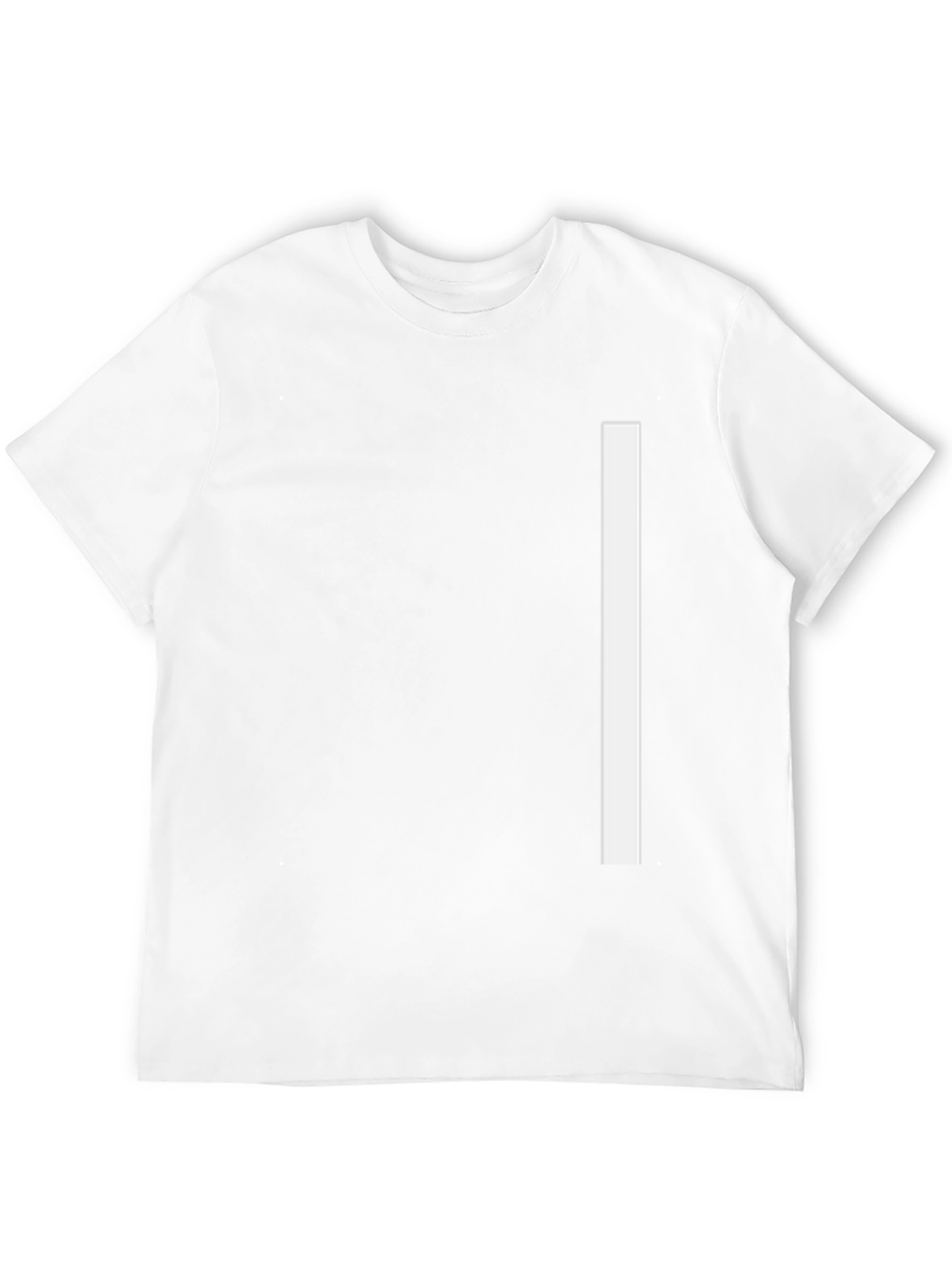 Minimalist Black T-Shirt with White Stripe Design