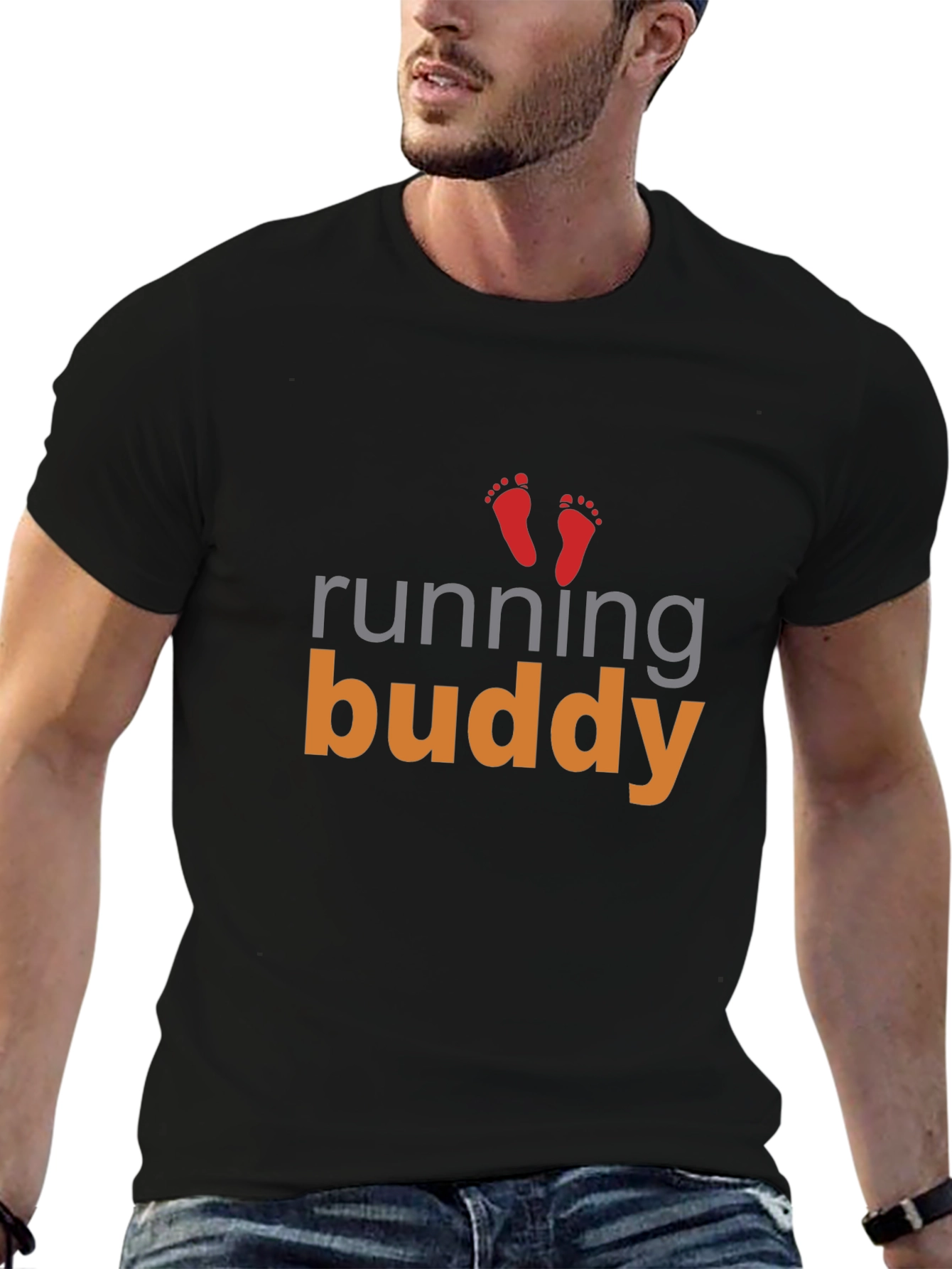 Running Buddy Graphic Tee - Black