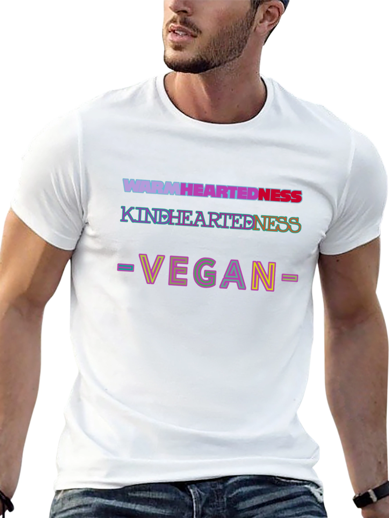Vegan Warm-Kind Heartedness Black T-Shirt