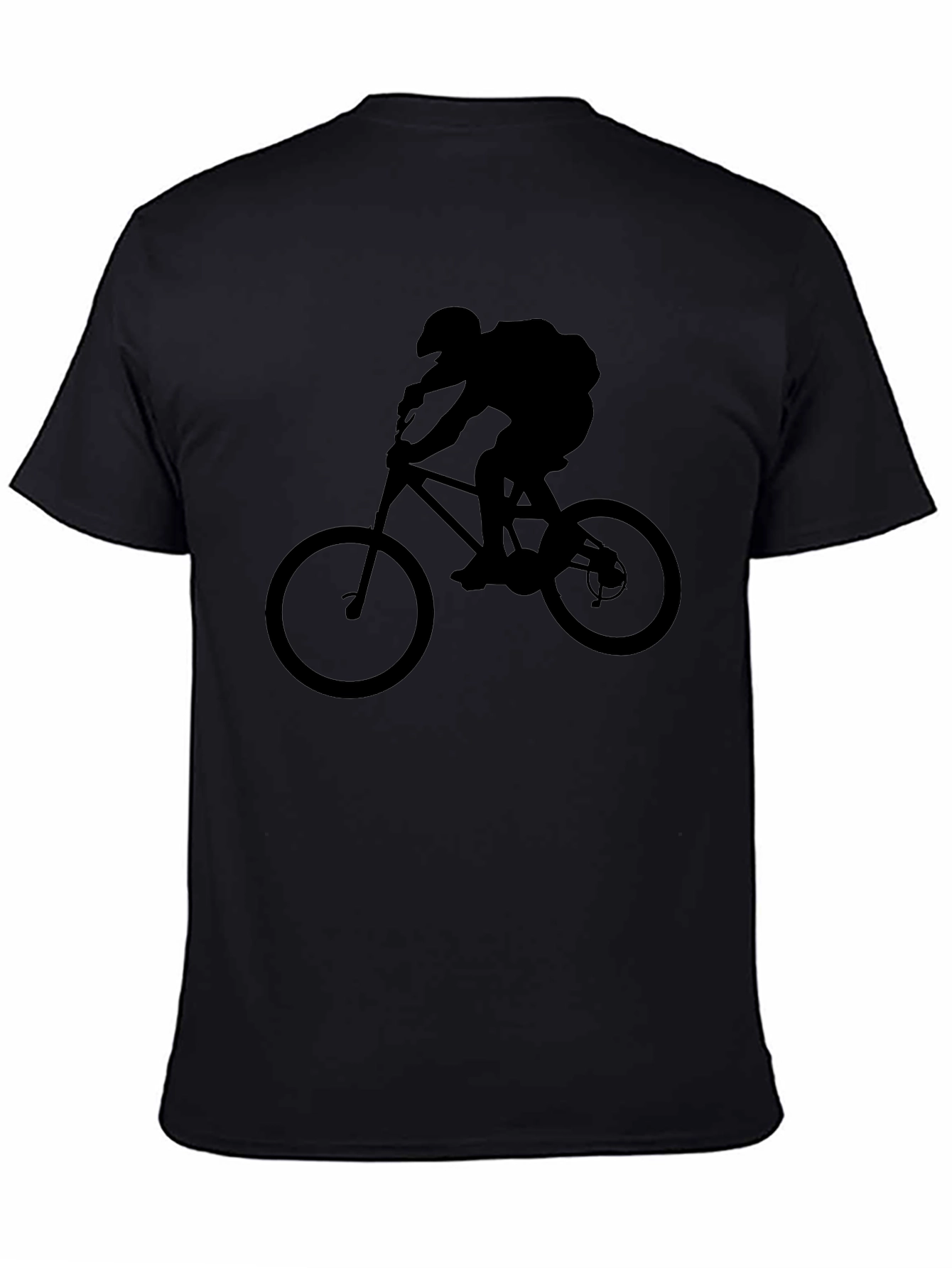 Mountain Bike Rider Graphic Tee - Black