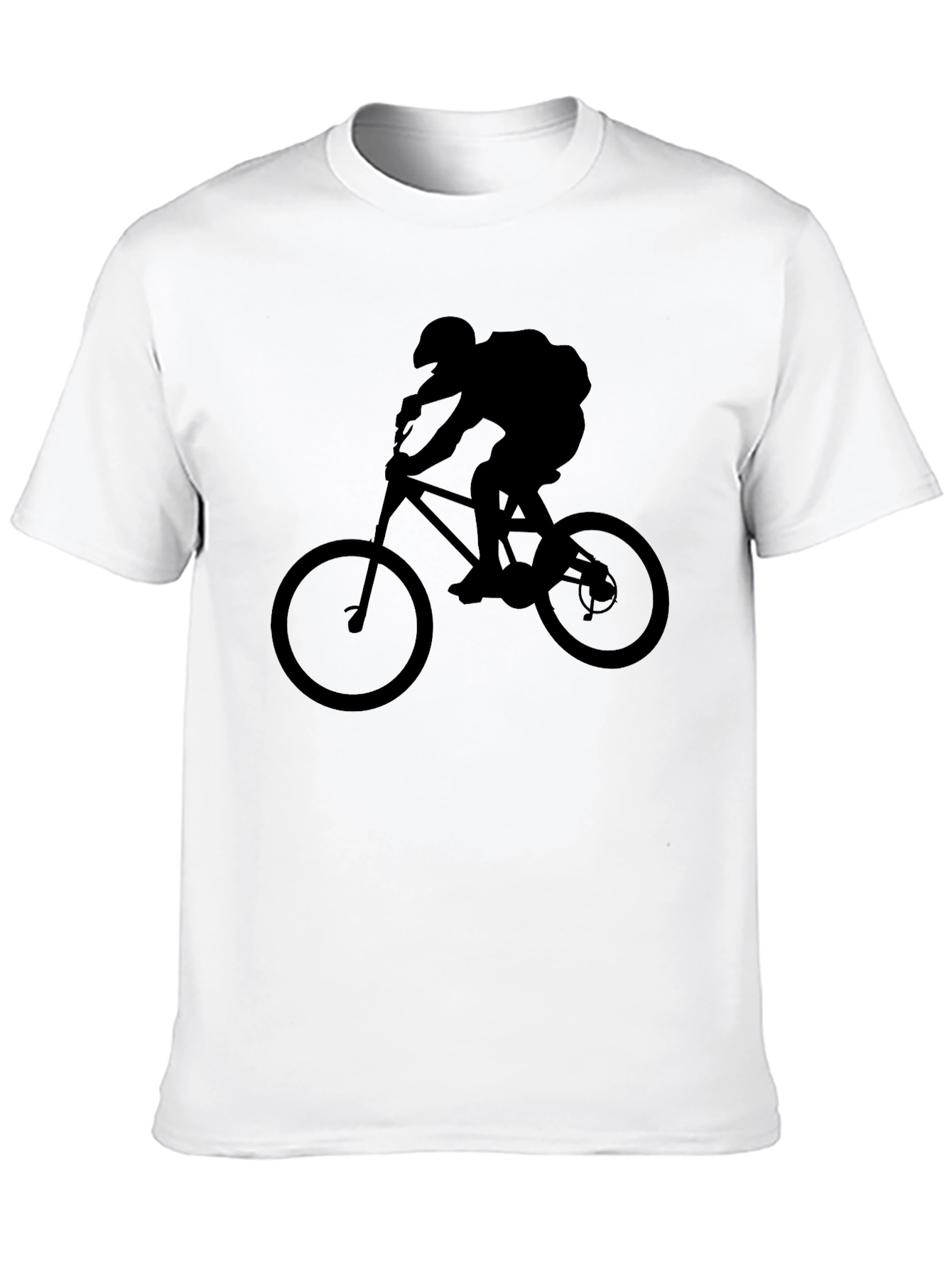 Mountain Bike Rider Graphic Tee - Black