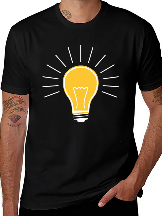Creative Idea Light Bulb Graphic T-Shirt