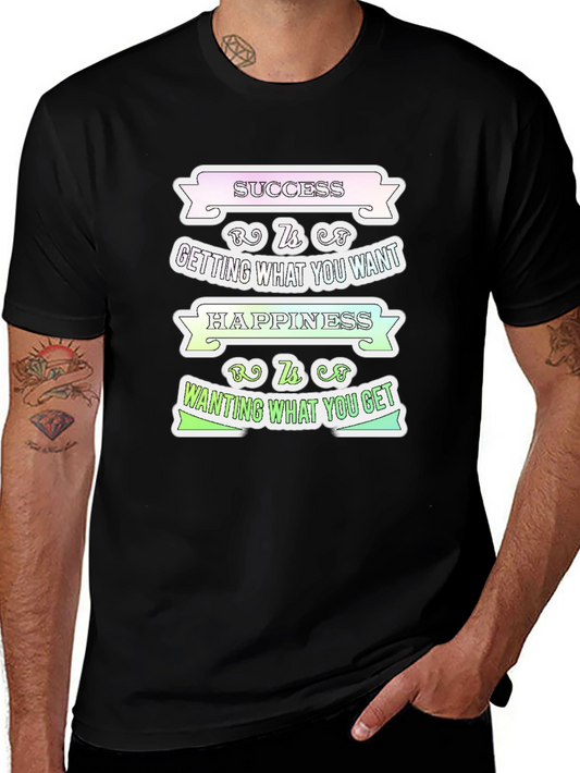 Success Happiness Mens T-Shirt - Inspirational Graphic Tee