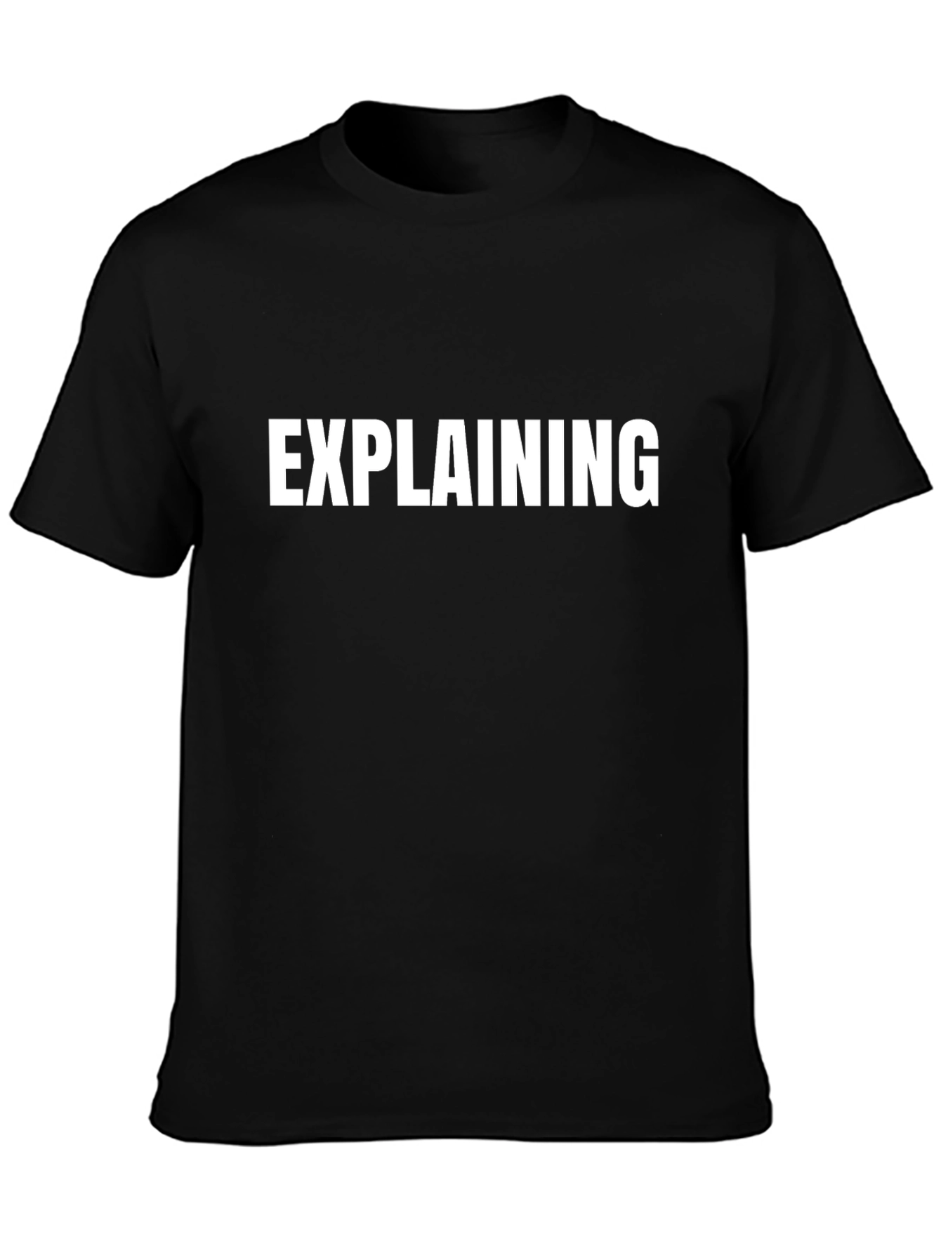 Explaining Black Graphic Tee Shirt