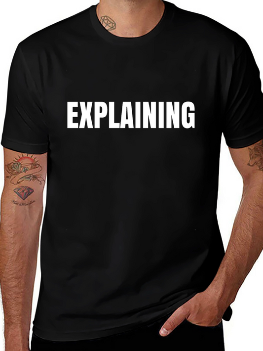 Explaining Black Graphic Tee Shirt