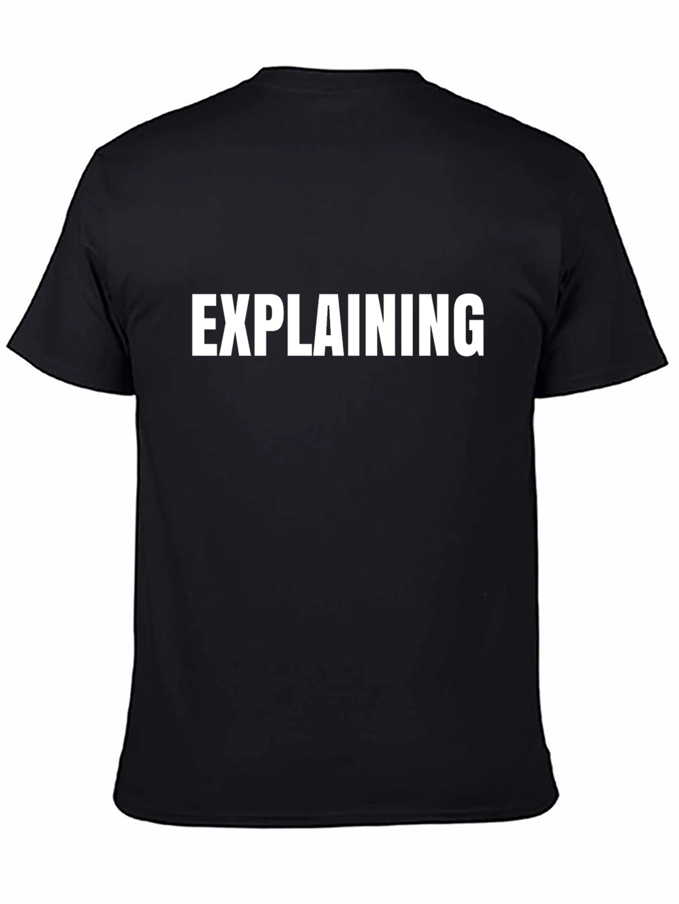 Explaining Black Graphic Tee Shirt