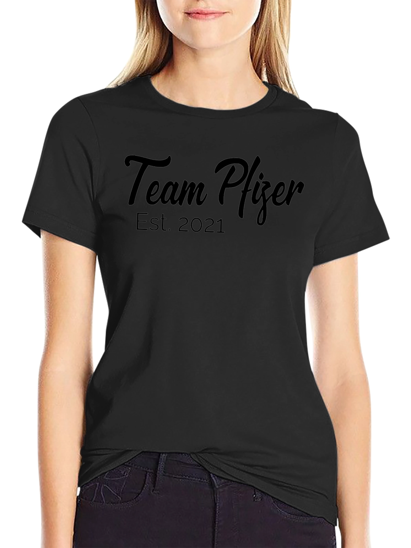 Team Pfizer Est. 2021 Black T-Shirt