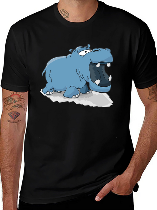 Cartoon Hippo Graphic Tee
