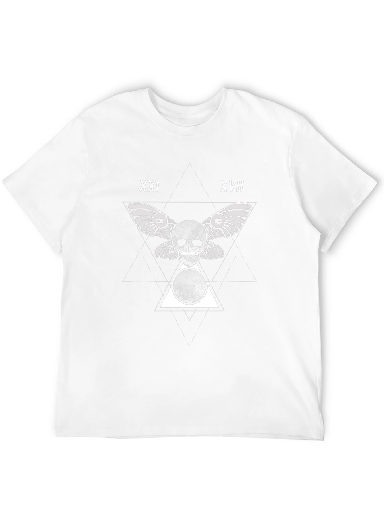Skull & Moon Graphic Print Black T-Shirt