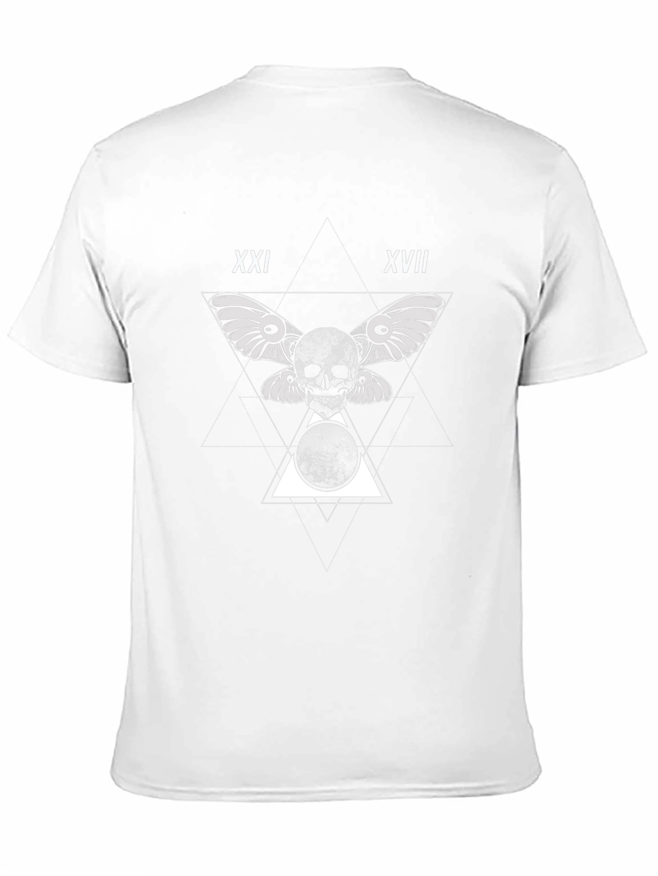 Skull & Moon Graphic Print Black T-Shirt